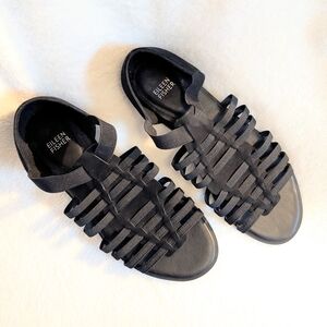 Eileen Fisher Women's Black Rato Strappy Sandals Size 8.5